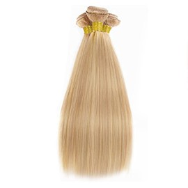 P27/613 Highlight Straight Bundle Blonde Human Hair Bundles 613 Highlight and 27 Blonde Bundles Brazilian Remy Hair Extensions Tow Tone Bundle 14 16 18 Inch