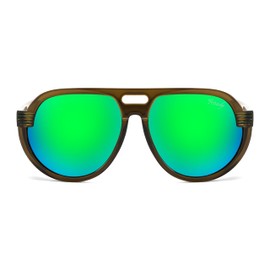 FEISEDY Polarized Aviator Sunglasses Side Shield Goggles Oversized Flat Top Shades 80s Retro Steampunk Aviator Sun Glasses B0096