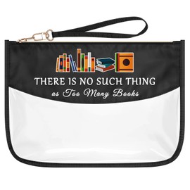 Book Lover Gifts Book Themed Makeup Bag Bookworm Gifts Librarian Gifts Bookish Gifts Book Club Gifts for Women Cosmetic Bag Birthday Graduation Gifts for Friends Student Teacher Zipper Toiletry Pouch