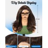 HAIRCUBE Long Wavy Wigs for Women with Partial Bangs, Heat