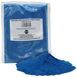 Naturejam Blue Spirulina Powder Organic - Ideal 4 Ounce Pack - Culinary Grade Spirulina Powder Used in Smoothies, Iceream & Frosting - Natural Blue Food Coloring