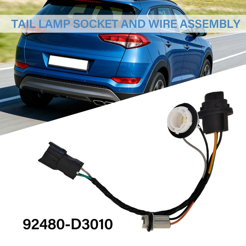 92480-D3010 Tail Lamp Socket and Wire Assembly, Replacement for Hyundai