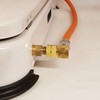 Hicello LPG Brass Connection Angle 90° 1/4 Inch Left Gas