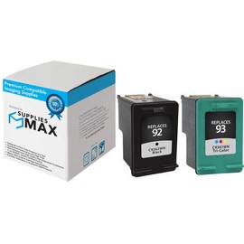 SuppliesMAX Remanufactured Replacement for HP DeskJet 5400/5420/5440/PhotoSmart C3100/C3150/C3180/7850/PSC-1510 Series Inkjet Combo Pack (Black/Color) (NO. 92/NO. 93) (D8J35AN_1PK/C9361WN_1PKMP)