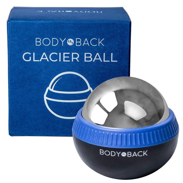 Body Back Glacier Ball - Cryosphere Therapy Massage Roller Ball, Ice Roller Ball, Cold Ball for Plantar Fasciitis Relief with Removable Ice Roller for Face or Lacrosse Ball Rolling