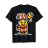 Bacon Cartoon Character Greeting For Children Say Aye Face T-Shirt