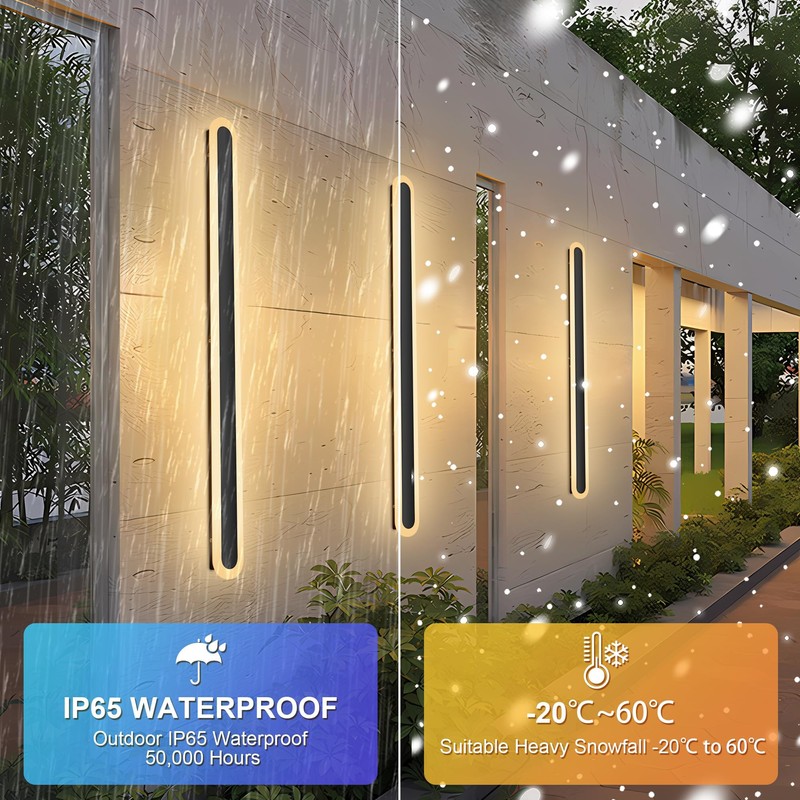 GOTEFULL 2-Pack 40" Long Outdoor Modern LED Wall Light, 30W