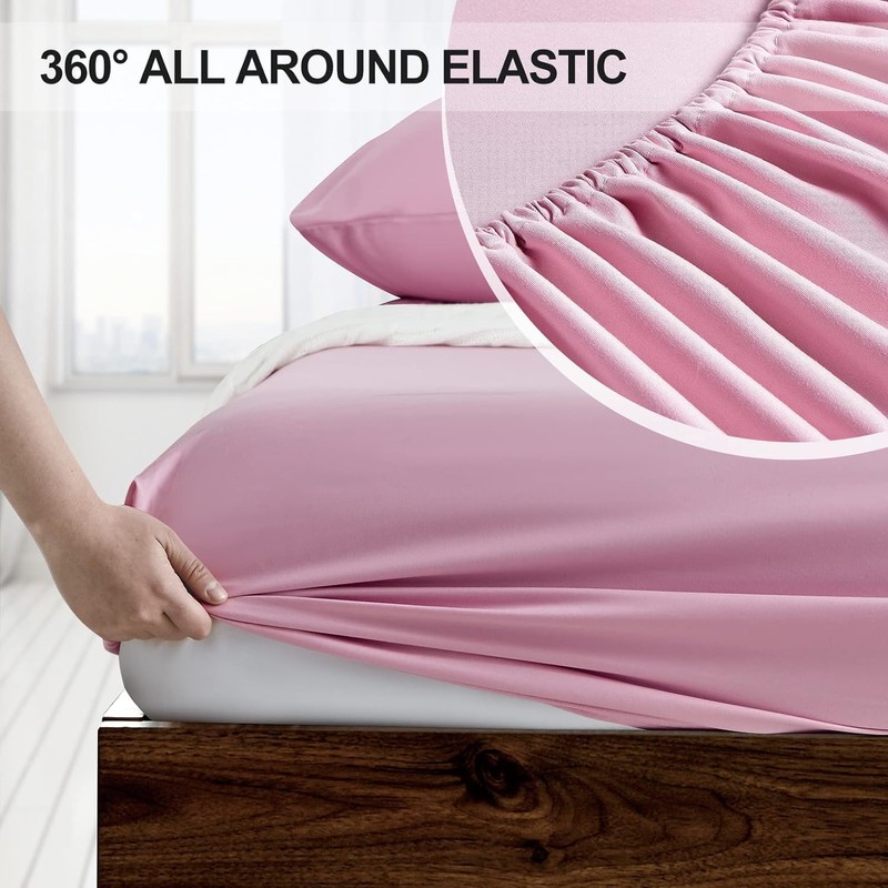 adsin Fitted Sheet Super Soft Deep Deep Pocket 10 inch