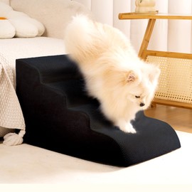 Dog Stairs for Small Dogs, High Density Foam Dog Steps, Extra Wide Non-Slip Pet Ramp for High Beds Or Couch, Soft Doggie Ladder for Dogs Injured, Older Pets, Small Cats