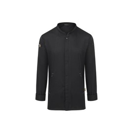 Karlowsky Green-Generation Chef's Jacket, Made from Sustainable Material, 72% GRS Certified Recycled Polyester / 28% Conventional Cotton, Black, Size 62