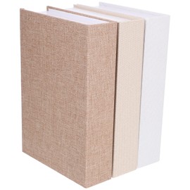Kichvoe 3pcs Linen Faux Books Decorative Book Boxes for Room Decor, Coffee Table, Office Storage, 8.66 * 6.10 * 1.77inch
