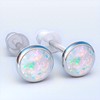 Opal Stud Earrings - 925 Sterling Silver 3mm White Opal