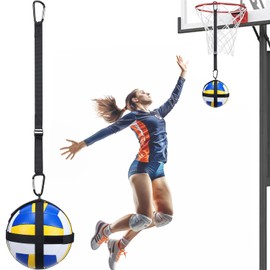 Adjustable Volleyball Spike Trainer, Solo Volleyball Serve Trainer Volleyball Hitting Trainer, Volleyball Training Equipment Volleyball Training Aids, Improve Jumping, Arm Speed, Spiking Power