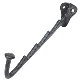 Dulton Iron Parts Cross Rack Hook, Antique Black, Height 6.3 x Width 1.6 x Depth 6.9 inches (160 x 40 x 175 mm), CLOTH RACK HOOK A.BLK S355-108ABK