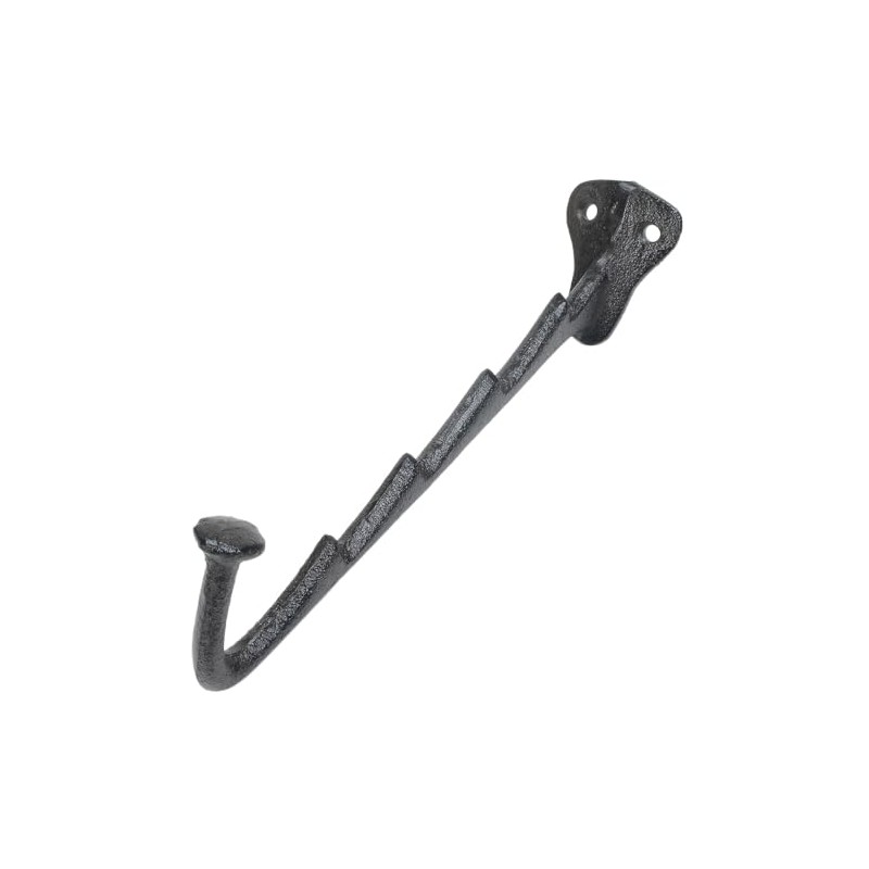 Dulton Iron Parts Cross Rack Hook, Antique Black, Height 6.3