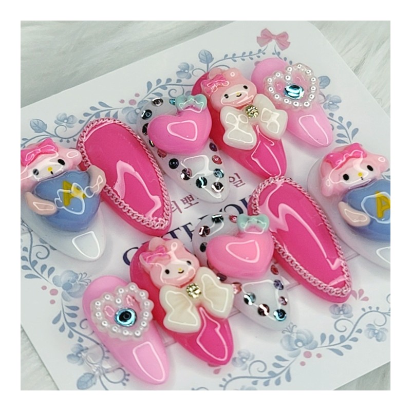 Pastel Toy Handmade Nail Tips - Almond S / 파스텔