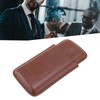 Leather Cigar Case Portable 3 Finger Cigar Humidor Carrying Case