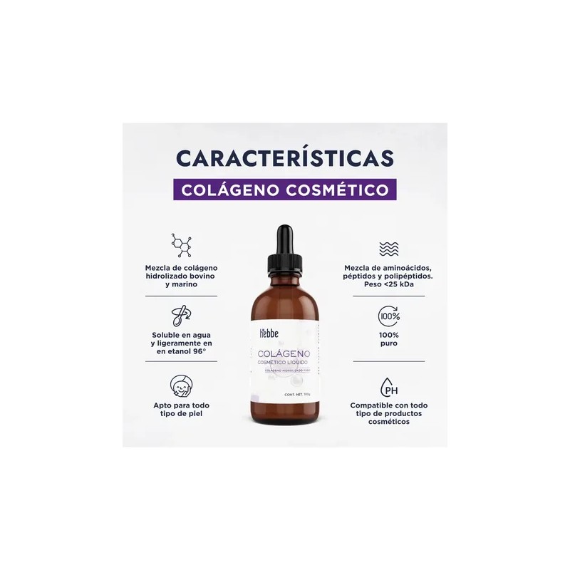 Colageno Hidrolizada Líquido Puro Cosmético Facial 100ml