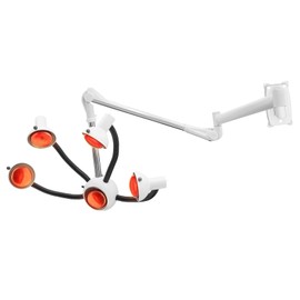 LyeXD 750W Wall Mounted Infrared Hair Dryer Styling Perming Dryer, Multifunctional Salon Hair Color Processor Accelerator 5 Head Infrared Heat Lamp with Adjustable Swing Arm for Barber Shop (White)