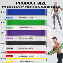 Pull Up Assistance Bands - Resistance Bands Set - Multi-Level Resistance, Fitness Band, Full Body Training, Suitable for Exercise and Physical Therapy Exercise Bands