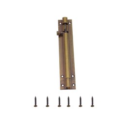 1PC Door Bolt Lock 6inch,Barrel Sliding Lock,Brass Door Bolt Lock,Bronze Solid Door Latch for Home,Bedroom,Garden