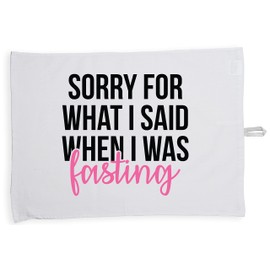 Hippowarehouse sorry for what i said when i was fasting Tea Towel Eco Printed Dish Cloth Kitchen accessory 50cmx70cm 100% Cotton