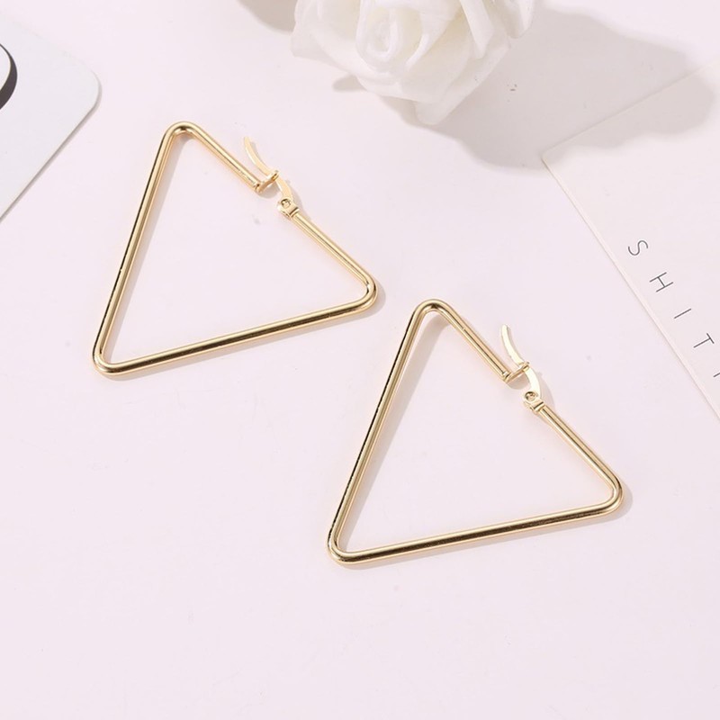 Triangle Earrings for Women Gold Geometric Earrings Minimalist Square Earrings