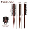 Small Boar Bristle Round Brush, ValueBargain 2PCS Small Wooden Boar
