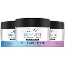 Olay Complete All Day UV Moisture Cream, SPF 15, Normal Skin, 2 Ounce (Pack of 3)