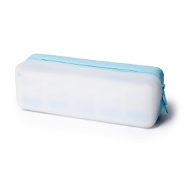 Visfresh Disposable Daily Contact-Lens Case Organizer, Travel-Friendly, Premium Quality, Water-Resistant Silicone Case with Clearly Labeled R & L, Storage up to 30 lenses (Blue)