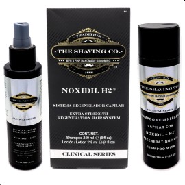 Kit de 2 Estimulador Crecimiento de Cabello Unisex The Shaving Co. Para Obtener un Crecimiento de Pelo Set de Shampoo y Locion Capilar