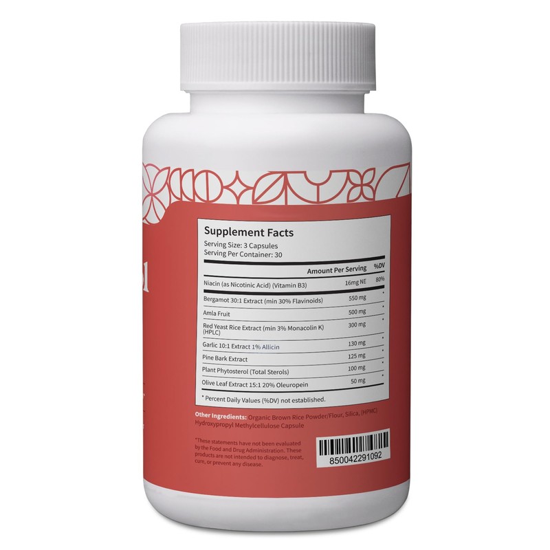 Pattern Wellness Cholesterol Complex Supplement - All-Natural Balancing Formula -