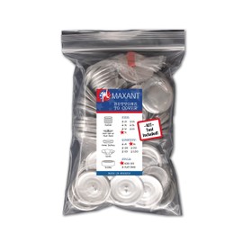 50 Buttons to Cover - Made in USA - Self Cover Buttons with wire Eyes - size 75 with Tool