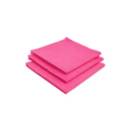 König & Söhne Premium Window Cleaning Cloths, Streak-Free, Lint-Free, Cleaning Cloths without Cleaning Agents, Only Clean with Water, Pink, Set of 3, 40 cm x 40 cm (15.74 x 15.74 Inches)