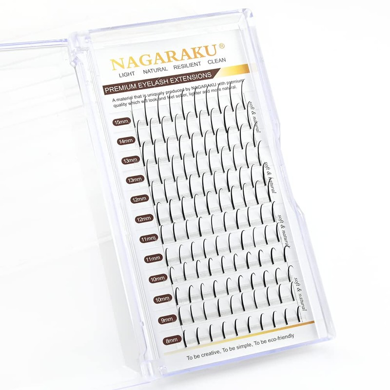 NAGARAKU Spike Eyelash Extensions, Self-Planting, Individual Artificial Eyelashes, Wispy Manga,