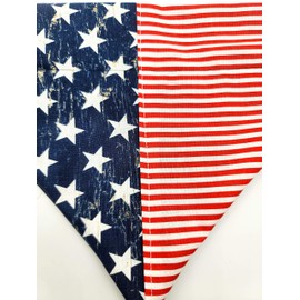 American Flag Over the Collar Dog Bandana That Slips Onto Your Dogs Existing Collar Extra Large