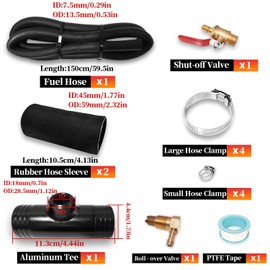 Baiann 1 3/4" Diesel Installation Kit, Diesel Auxiliary Tank Install Kit Compatible with Gravity Fueled Auxiliary Fuel Tank, Only for Diesel (11408)