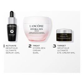 Lanc Set Regalo Hydrazen Crema Facial Hidratante Cream 50ml Génifique Ultimate Serum 10m Eye 5ml Rutina Anti Signos Edad