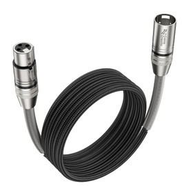 CableCreation XLR Cable 10FT Microphone Cables XLR Male to Female Heavy Duty Balanced Nylon Braided XLR Microphone Cord Compatible with Speaker Systems, Radio Station and More [2 Pack]