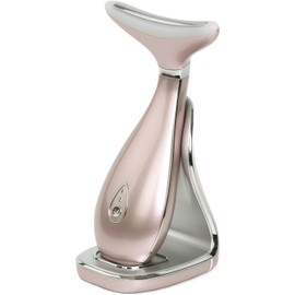 VRAIKO Lily Neck Face Massager, Face Sculpting Tool, Skin Rejuvenation Device with Thermal, Triple Action LED and Vibration, for Anti-Aging, Lifting and Tightening Sagging Skin (Rosegold)