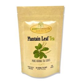 Palm Beach Medicinal Herbs - Plantain Leaf Tea - Pure Herbal Tea Series, 30ct