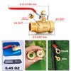 YELUN Garden Hose Brass Shut Off Valve Full Flow, No