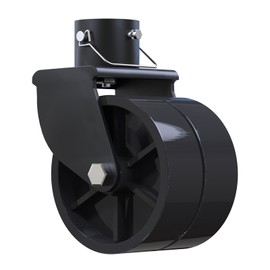 Trailer Jack Wheel Replacement, 6" Dual Trailer Swirl Jack Caster Wheel with Safety Pin,2000lbs Capacity Fits Any Jack Better Soft Ground Roll Trailer Boat, Camper,Car Hauler