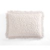 Beatrice Home Fashions Chenille Cotton Blush Locket Standard Sham