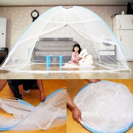 One-Touch Bottomless Mosquito Net with Easy Storage Net 180x200cm 2ea