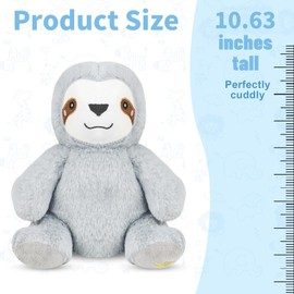 Breathing Stuffed Animal, Breathing Sloth, Four Gear Adjustment, Volume Control, Rhythmic Breathing Motion with Music Lights, for Newborns 0+ Months, Perfect for Relieving Baby Gift