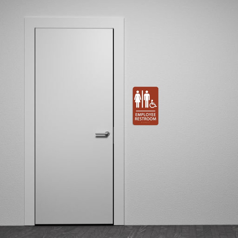 ADA CENTRAL SIGNS - 6" X9" Employee Unisex Accessible Restroom