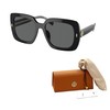 Tory Burch TY7193U 170987 56MM Black/Dark Grey Square Sunglasses for