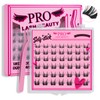 PRO Self Adhesive False Eyelashes,Lash Clusters No Glue Needed Pre