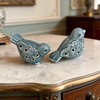 Jeukwud Set of 2 Ceramic Bird Figurines, Ceramic Bird Statues
